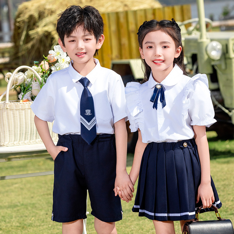 유치원 정원 의류 어린이 대학 영어 스타일 클래스 의류 초등 및 중등 학교 학생 교복 세트 읽기 합창 의류 공연 의류