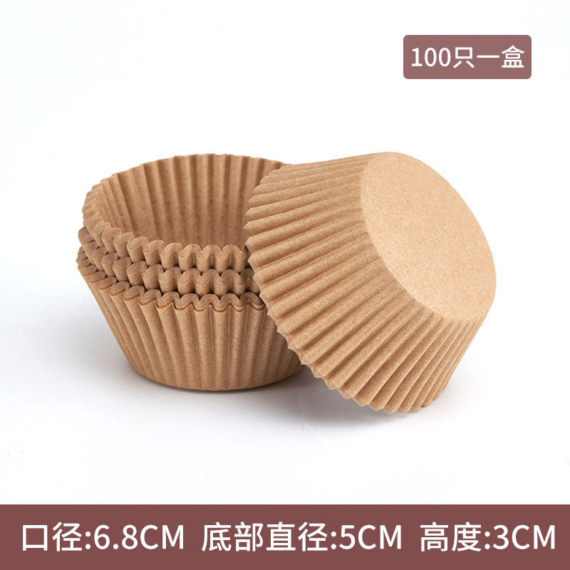 Hot sale pastel de papel a prueba de aceite 100 paquetes de postre de alto rendimiento pastel de nieve niang base de papel de horneado tazas