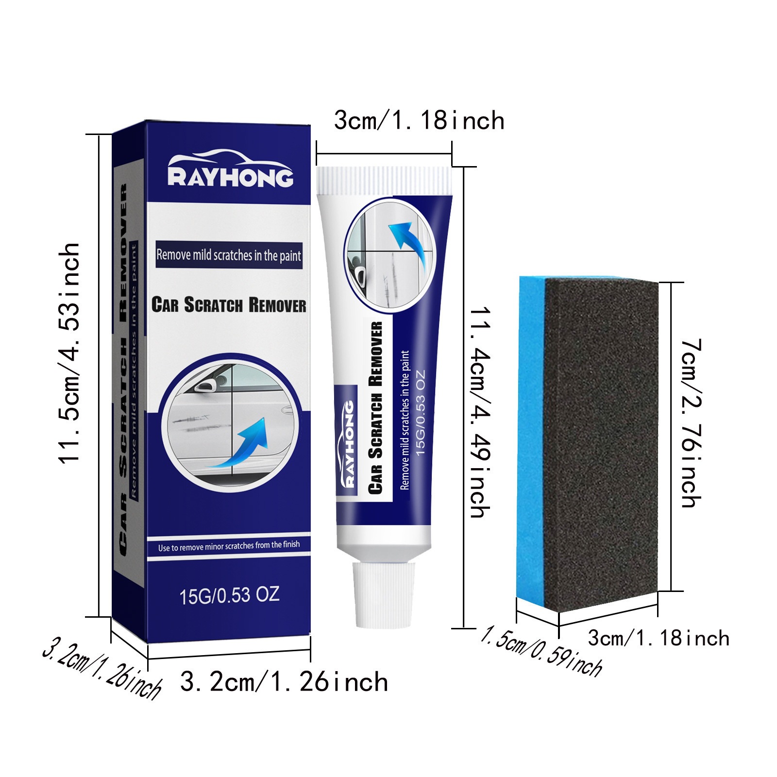 Rayhong Car Scratch Care Agent Scratch Removal Abrasive Polishing Paint Surface Refurbishment Scratch Wax Scratch Remover