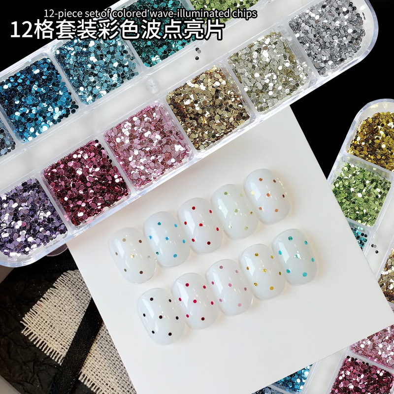 12-Color Polka Dot Nail Art Sequin Set Ultra-Thin Round Sequins DIY Wearable Nail Accessories 12-Color Polka Dot Nail Art Sequin Set Ultra-Thin Round Sequins DIY Wearable Nail Accessories