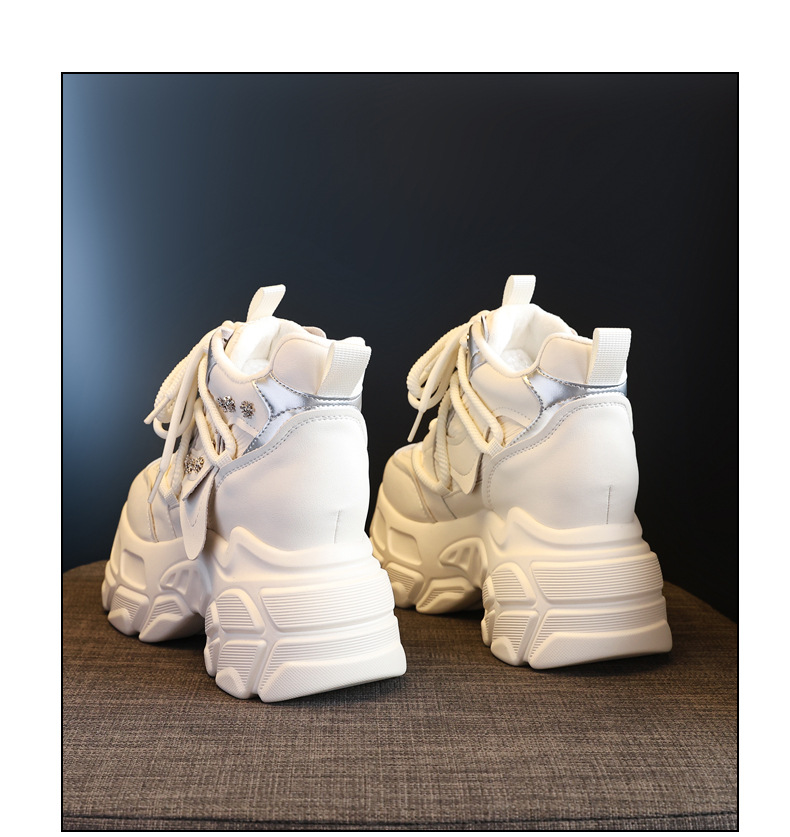 Giày sneaker nữ chunky đế dày phong cách thể thao mùa thu đông — Màu be chi tiết 20