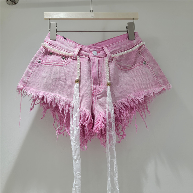 Shorts Vaqueros Cortos con Flecos y Roturas para Mujer image 3