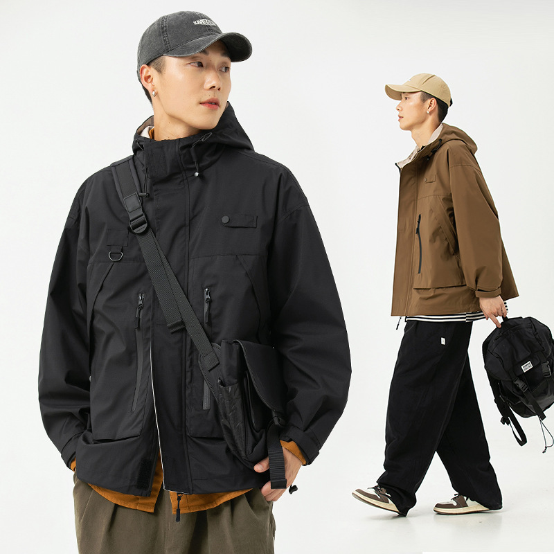 Ru-Meng Japanese-style jacket for autumn and winter men's jacket men's outdoor large size men's functional fashion brand cotton-padded jacket cotton-padded jacket Ru-Meng Japanese-style jacket for autumn and winter men's jacket men's outdoor large size men's functional fashion brand cotton-padded jacket cotton-padded jacket