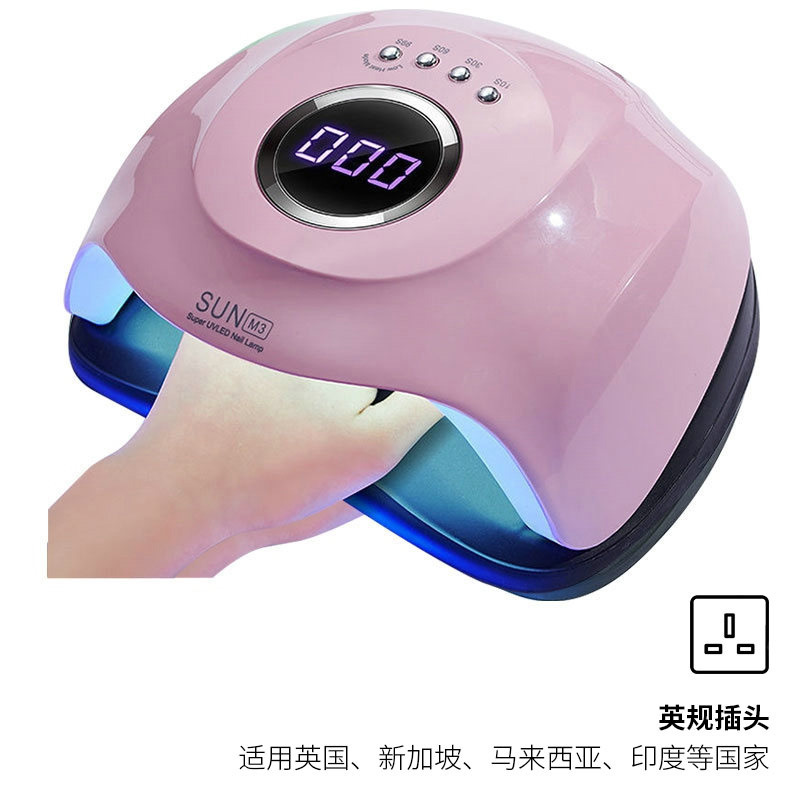 180w lámpara de manicura fototerapia lámpara de secado rápido de alta potencia pegamento de manicura máquina de fototerapia de cuatro velocidades ajustable máquina de manicura inteligente transfronteriza
