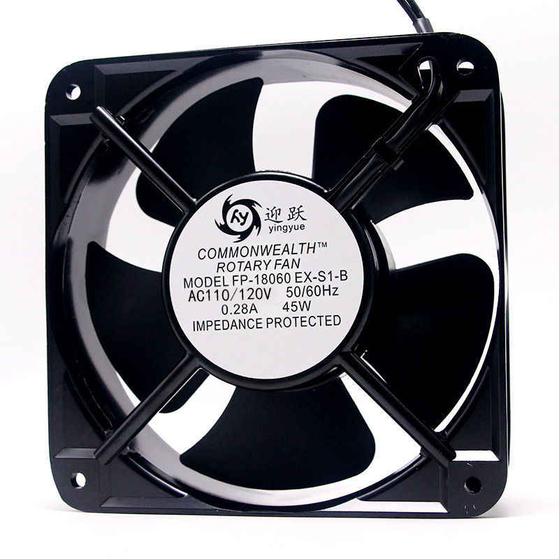 廠家直銷迎躍18060 18cm 110V機櫃機箱小型軸流風機散熱風扇