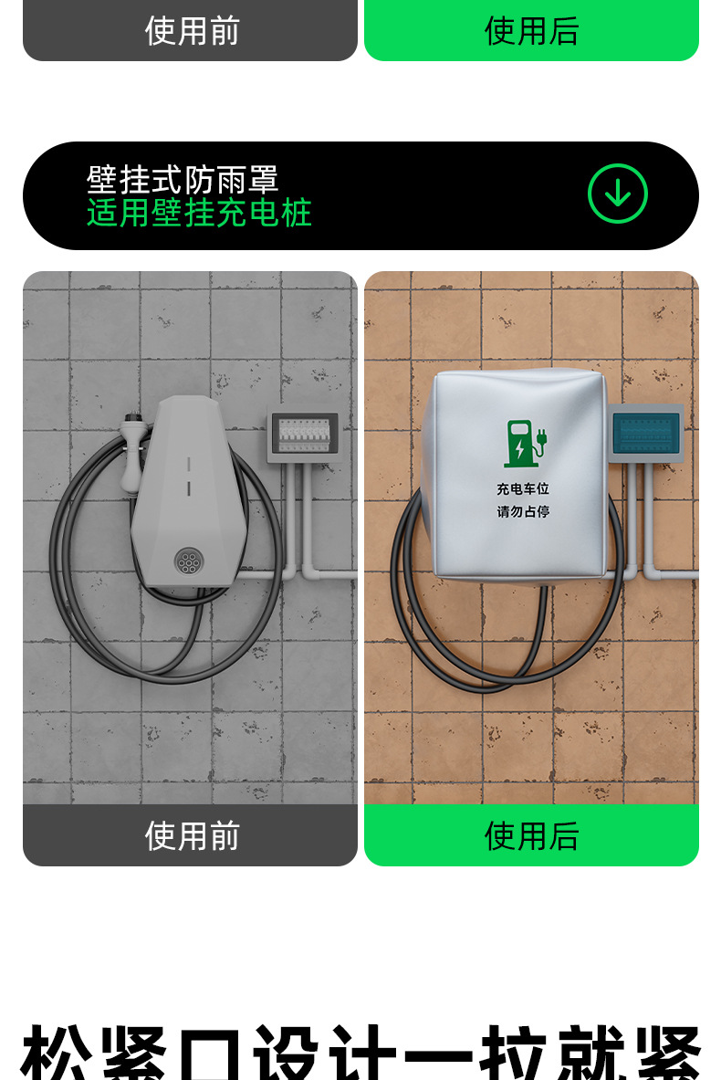 Direct Supply from Lightning Warehouse: New Energy Vehicle Charging Station Rain Cover, Wall-Mounted, Household Sunshade, Outdoor Use