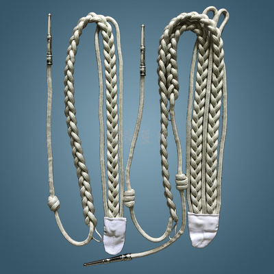 銀白色單雙銅墜子綏帶國外巡邏服飾精神帶舞台儀仗隊樂隊肩繩