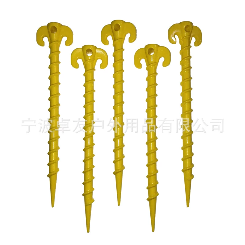 Пластиковые винты производители напрямую поставляют 25cm различных цветов спирали на открытом воздухе кемпинг гвозди