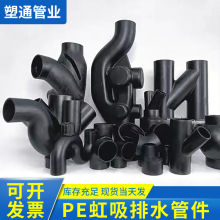 批发pe雨水管穿线管直管 HDPE同层虹吸排水管 高密度聚乙烯排水管