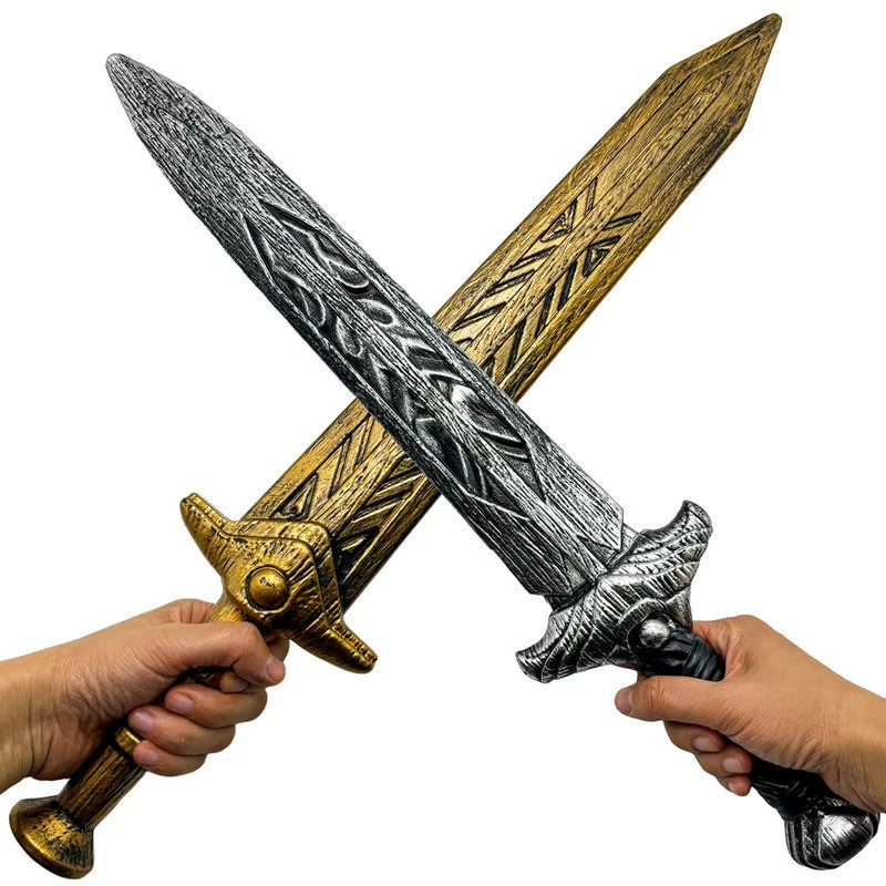 Retro plastic sword with accessories, style, cosplay