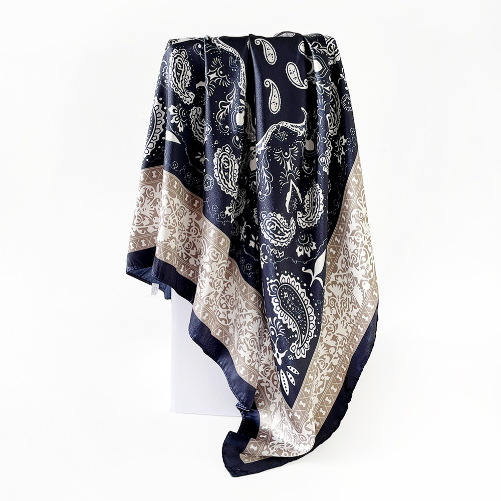 Women's Classic Silk Scarf Hijab Square Shawl For Head And Bag_voghion.com