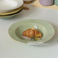 日式復古ins風餐盤高級感餐廳盤子甜品蛋糕盤意面盤帽異形湯盤