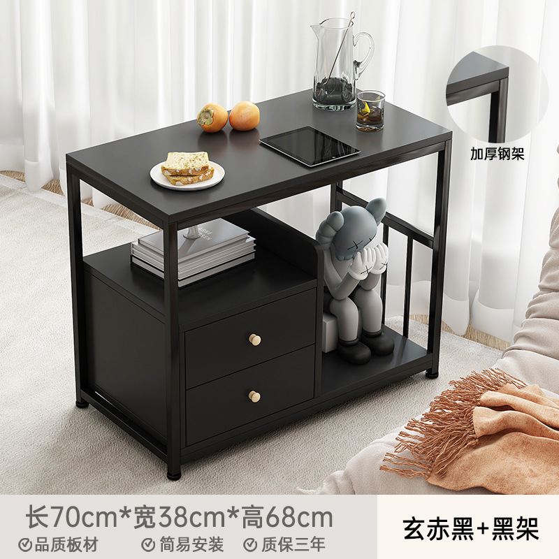 Mesa de té sala de estar doméstica móvil sofá pequeño balcón mesa de té 2025 nuevo estante de mesa de té