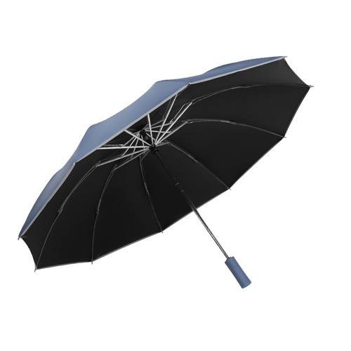 Fully automatic reverse umbrella car LED light reflective strip folding sunny umbrella flashlight umbrella advertising umbrella