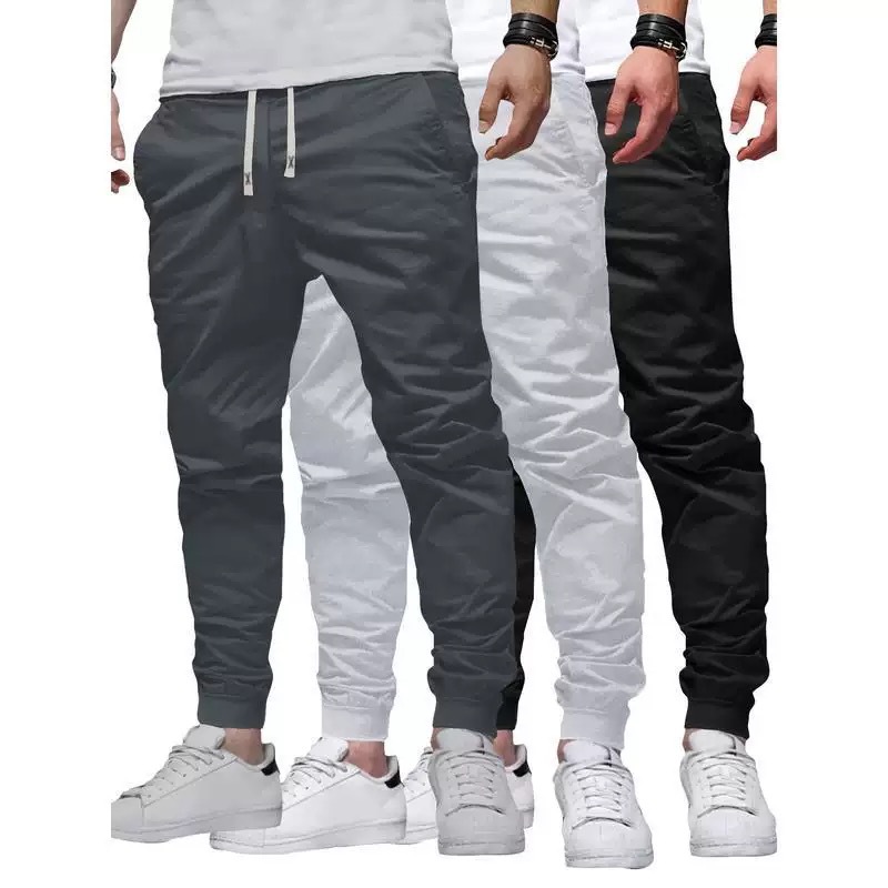 Cross-border High Street nuevos pantalones de color sólido para hombres pantalones deportivos para hombres jóvenes