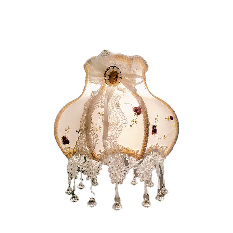 Nuevo suministro directo de fábrica cristal europeo retro caliente encaje blanco hecho a mano hogar decorativo lámpara Shell
