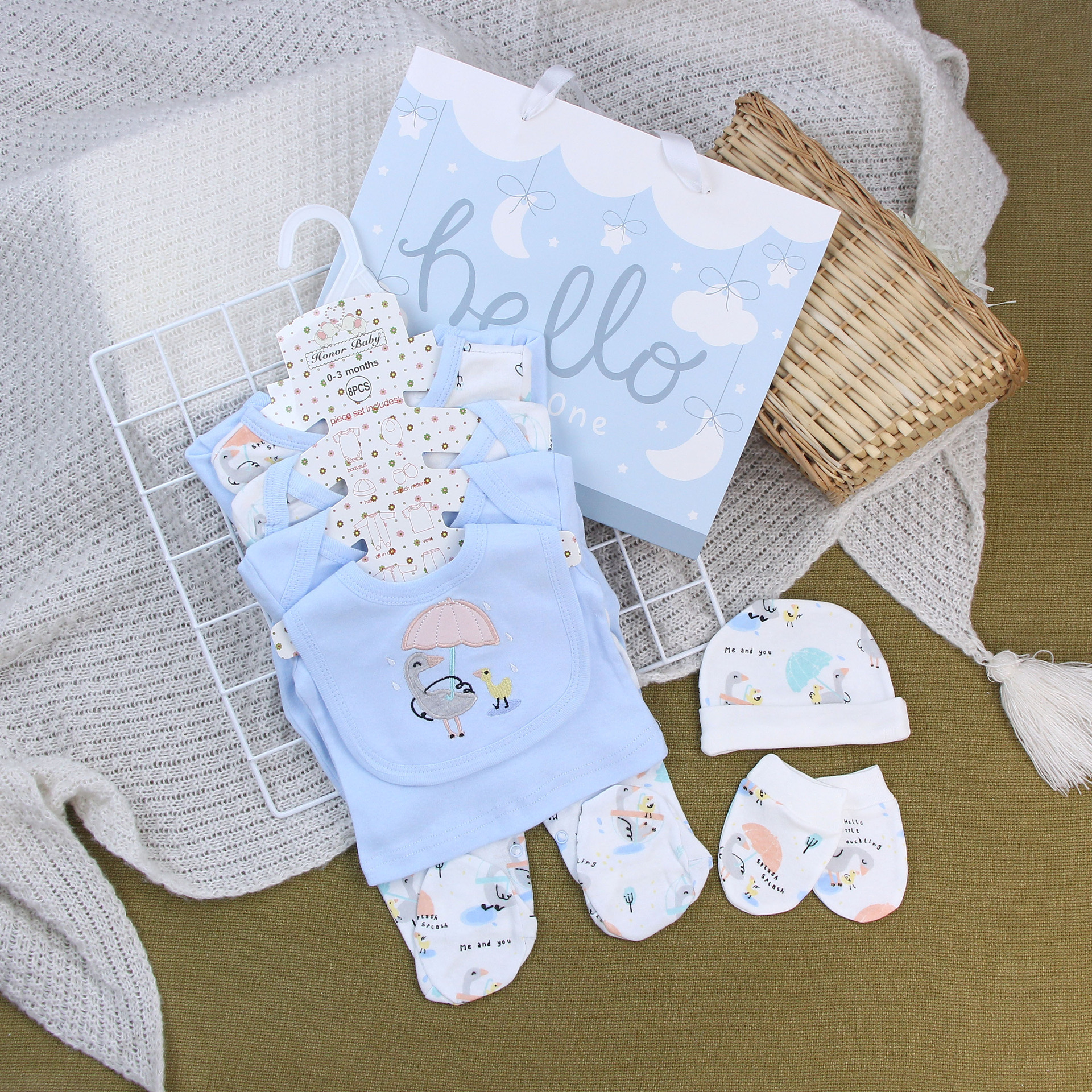 Caja de regalo de recién nacidos, ropa de escalada unida, ropa de algodón, ropa de bebé de luna llena, ropa de bebé para hombres y mujeres image 36