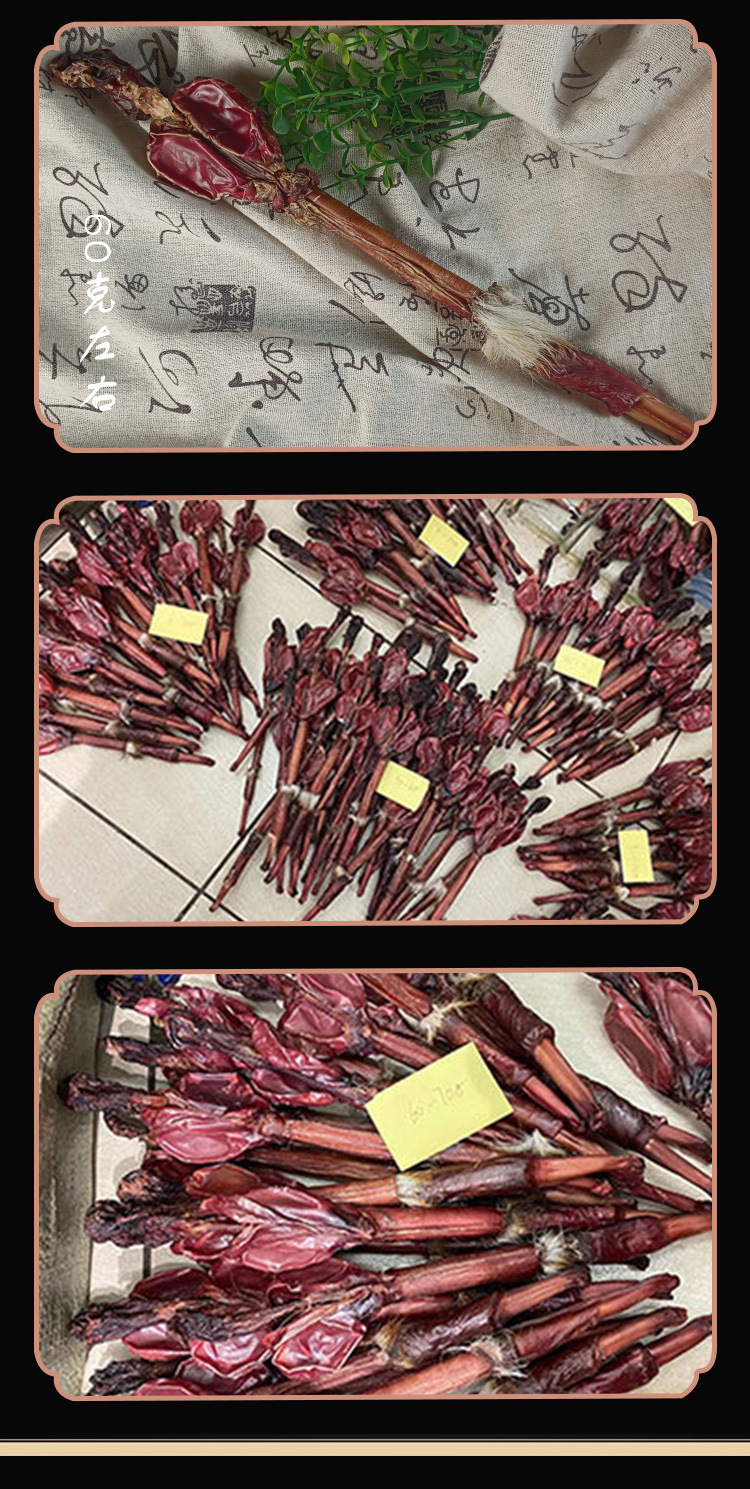 Dried Deer Penis Whole Piece Jilin Changbai Mountain Traditional Tonic Ingredient for Cooking in use