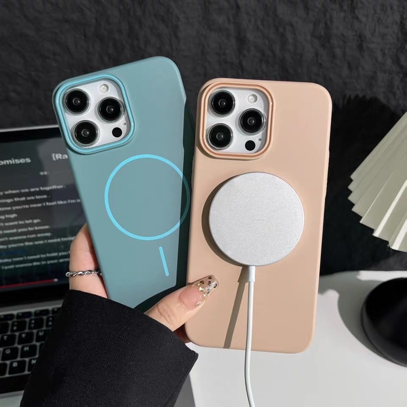 柔润磁吸适用iPhone17PROMAX肤感磨砂手机壳苹果16简约防摔保护套|undefined