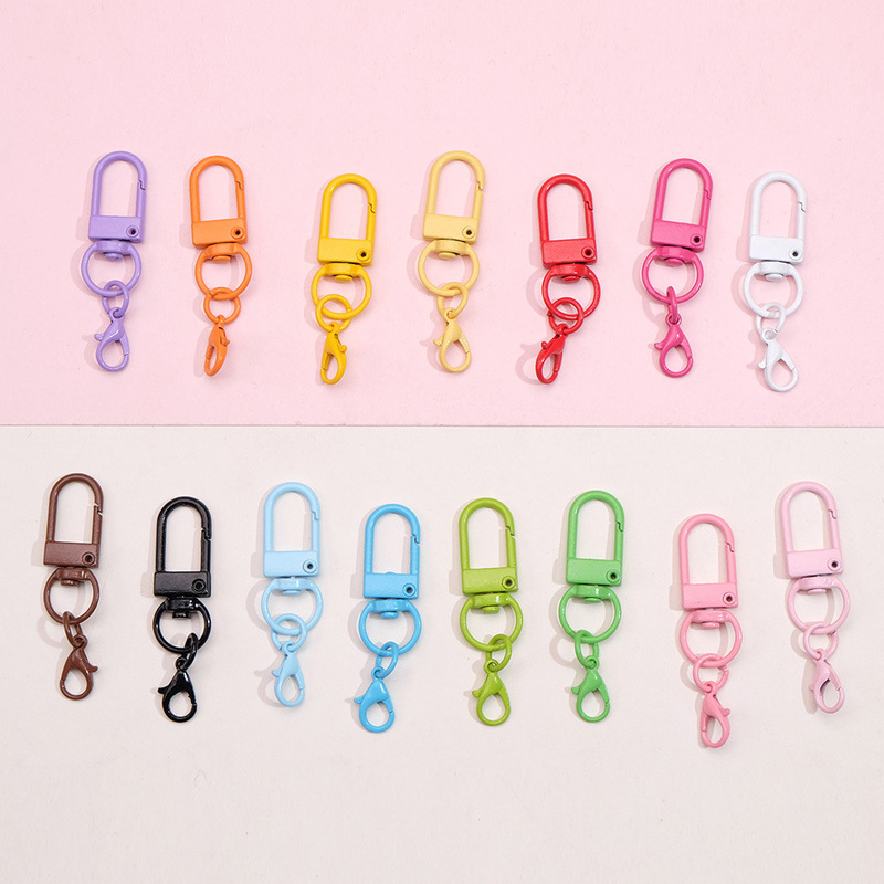 Creative Candy-Colored Lacquered U-Shaped Small Door Clasp with Lobster Clasp for Doll Toy Bag Hanging DIY Cute Accessories Creative Candy-Colored Lacquered U-Shaped Small Door Clasp with Lobster Clasp for Doll Toy Bag Hanging DIY Cute Accessories