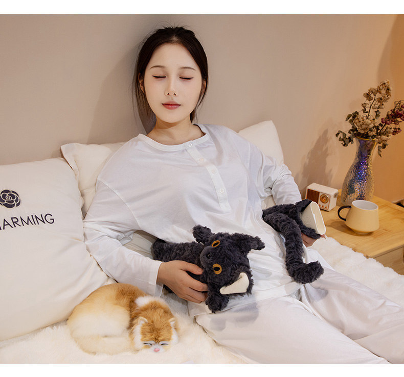 Devon Cat Strip Wärmflasche, Winterwärmer, Bettdecke, Wasserbefüllbare Heizmatte, Langzeit-Wärmekompresse, Wärmflasche für Damen_voghion.com