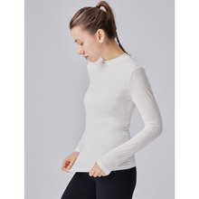 打底衫女春季新款优可丝高弹软糯休闲薄款小立领修身显瘦长袖t恤