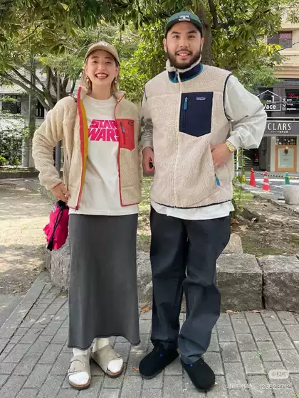 Pata Patagonia Fall/Winter X Limited Edition Sherpa Fleece Stand Collar Zip Vest Unisex Couple's Sleeveless Jacket