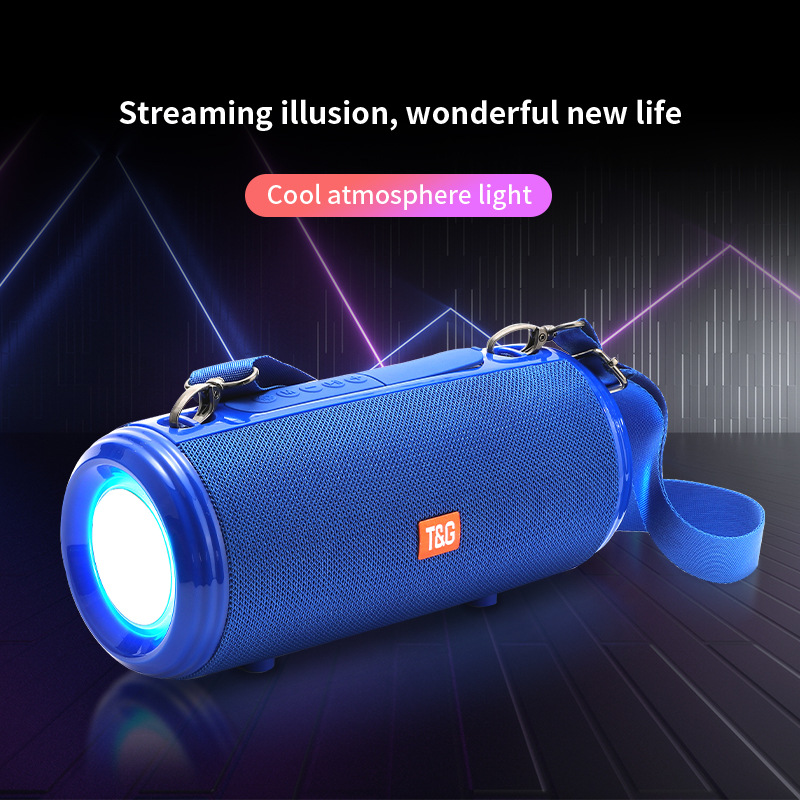 Transfronterizo comercio electrónico TG537 lámpara de color brillante doble membrana al aire libre subwoofer impermeable portátil tarjeta T llamada altavoz Bluetooth
