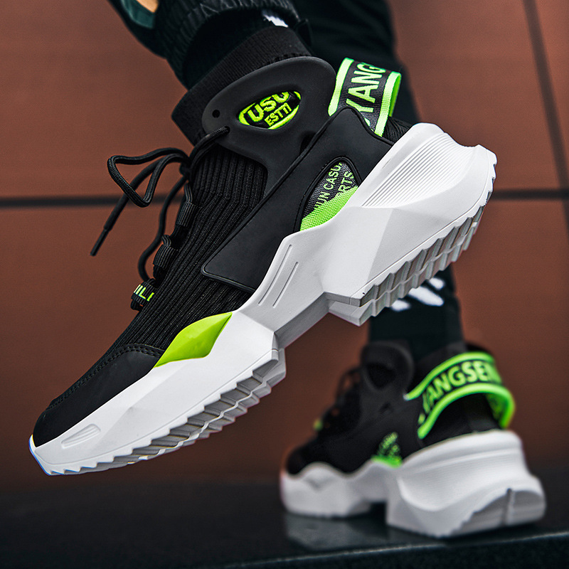 Air Force daddy shoes No. 1 high-top sneaker men's shoes spring 2024 New plus size breathable flying woven basketball shoes Air Force daddy shoes No. 1 high-top sneaker men's shoes spring 2024 New plus size breathable flying woven basketball shoes