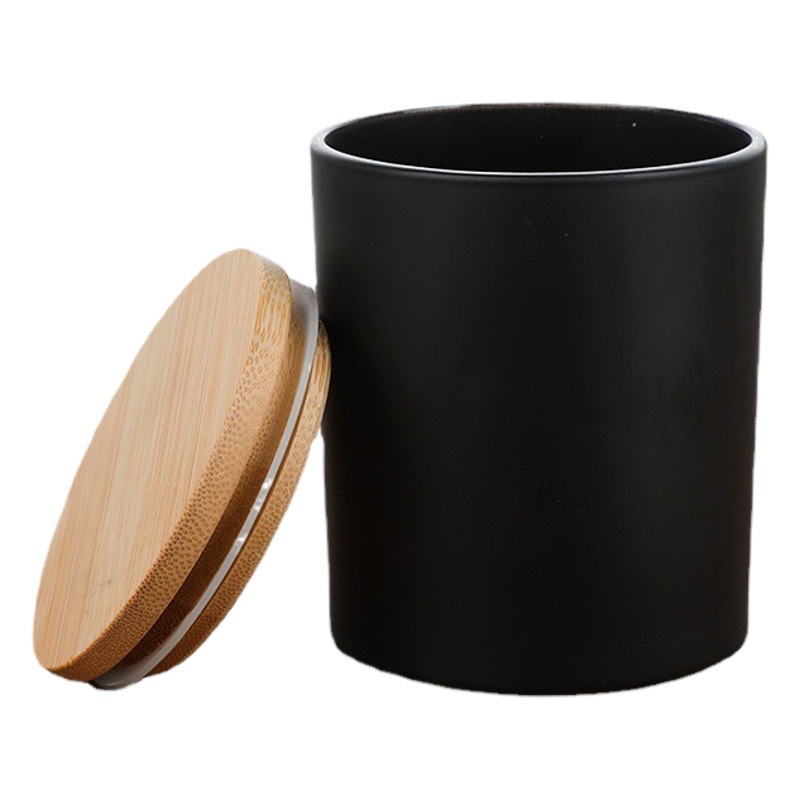 Venta al por mayor simple vidrio esmerilado Copa hogar creativo decoración aromaterapia candelabro diy transparente fragancia vela tarro