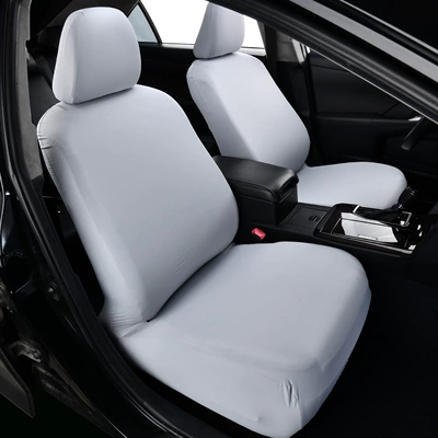 Universal seat cover with headrest and seat cushion - cooling-silver-gray-front-row-a-type-seat-cover-1-piece-universal-one-size-fits-all