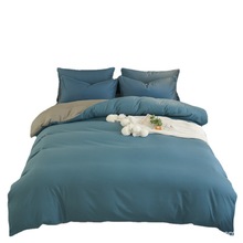 床上纯色四件套加厚水洗棉三件套学校外贸尺寸礼品批发被一件代发