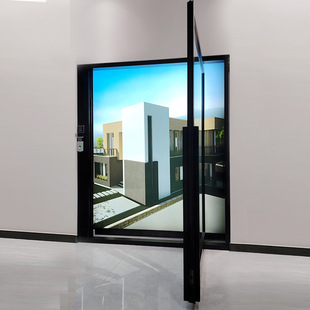 Aluminum alloy glass off-axis door 55 series broken bridge off-axis door cross-border entry partition pivot door single door