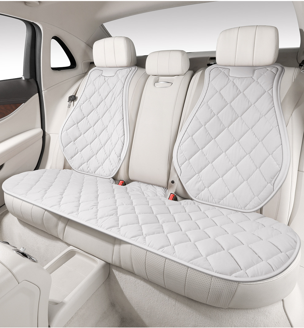 Car Seat Cushion Winter Plush Fabric Seat Pad Car Seat Mat Interior Accessories High-End Decorative Seat Cover Warm and Simple