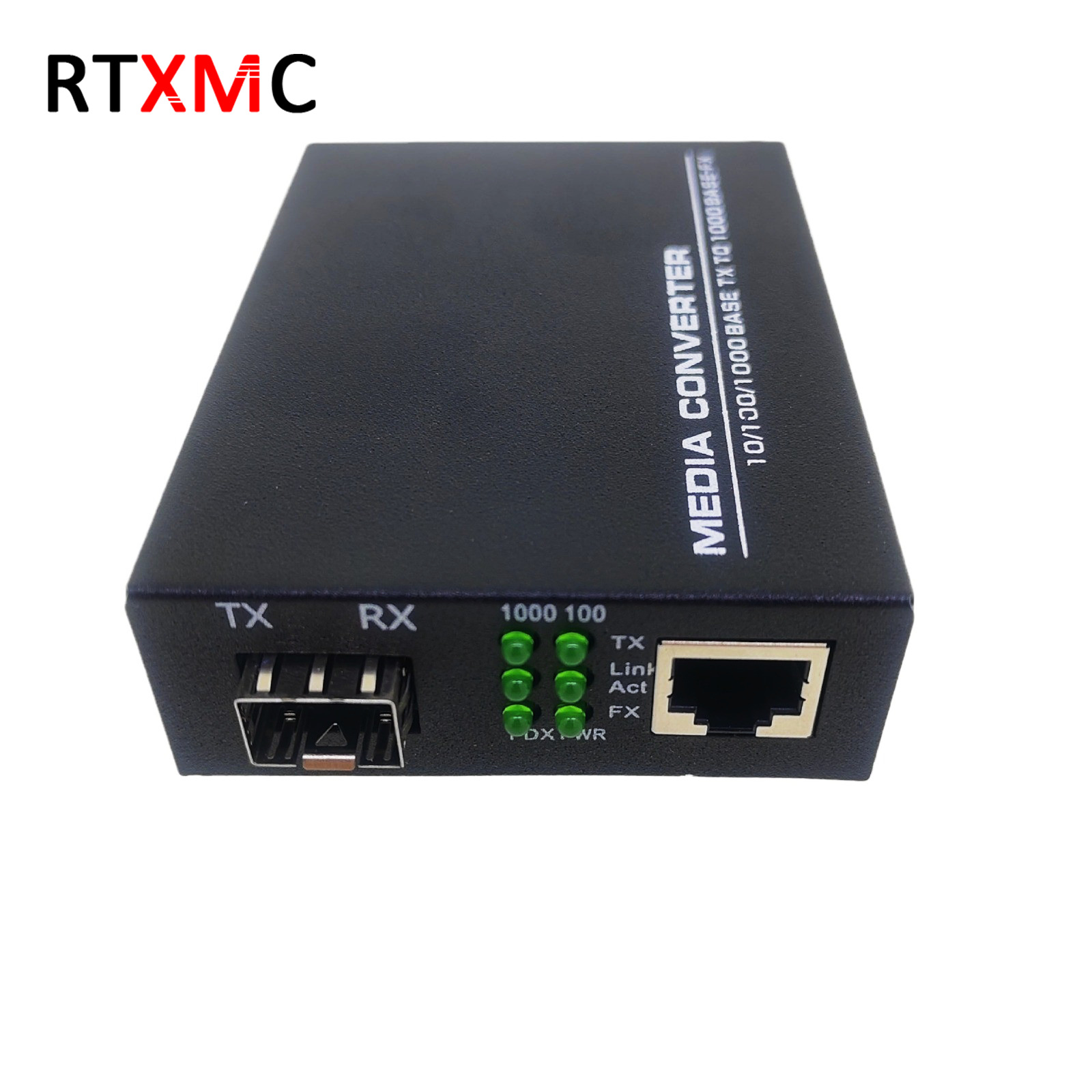 厂家批发千兆1光1电SFP光纤收发器单模单双纤LC口光电转换器