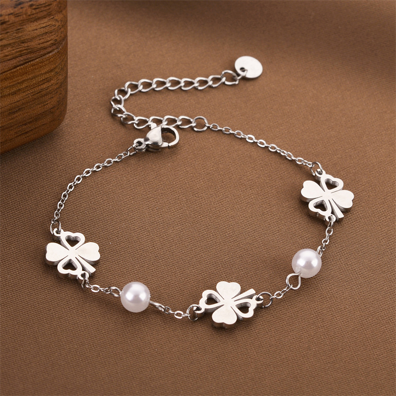 Joyas transfronterizas europeas y americanas Pulsera de acero de titanio de todo fósforo Versión coreana del temperamento bohemio Pulsera de acero de titanio que no se desvanece Joyería femenina