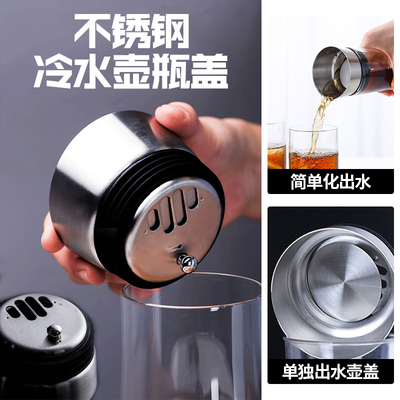 玻璃不锈钢冷水壶盖果汁壶酒吧扎壶餐厅柠檬水壶盖凉水杯水瓶盖