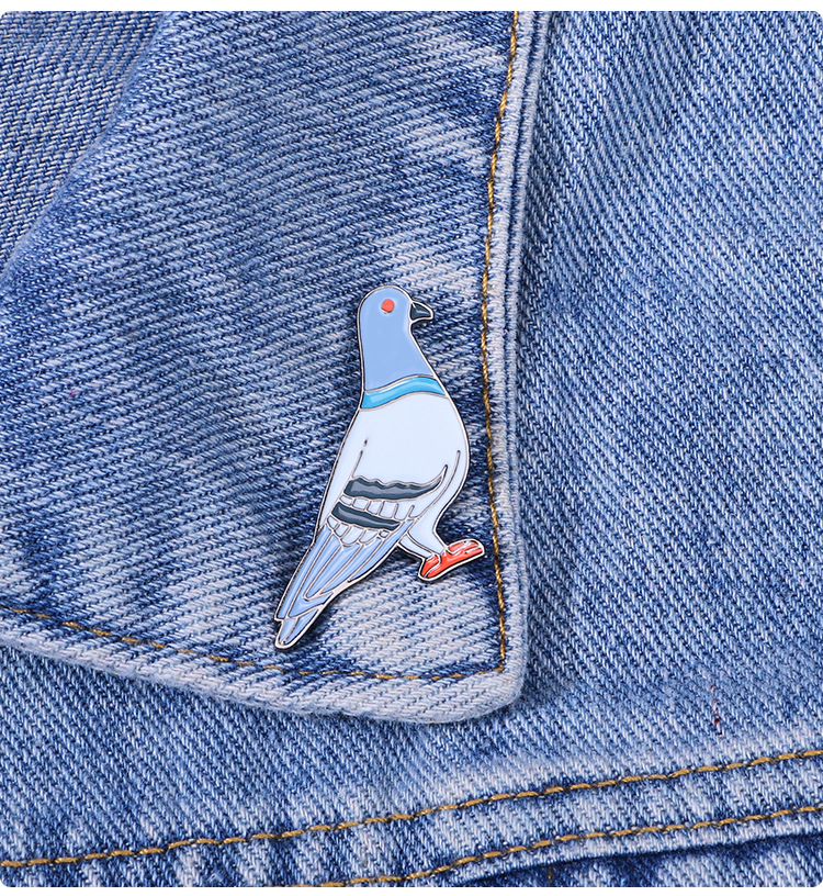 Cartoon, Badge, Horse, Bird, Pigeon Pattern Cute Pin Cartoon Badge Horse Alloy Enamel Unisex Brooches