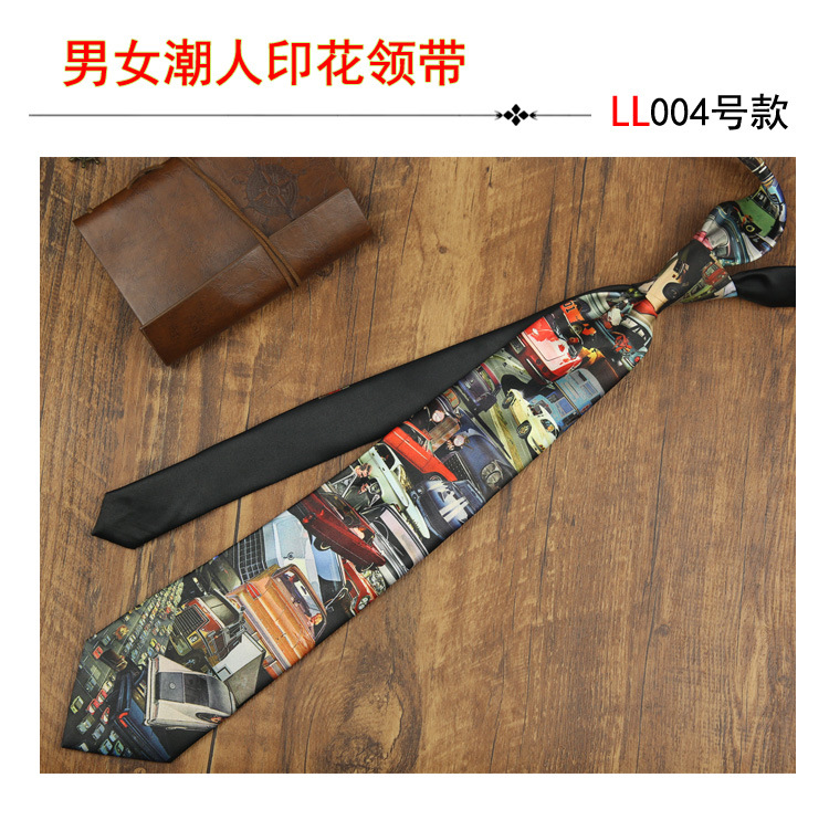 Trajes de hombre corbata rendimiento casual impresión digital accesorios de moda hip hop corbata floral image 10