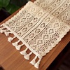 Table flag American rural hollow retro cotton line hook needle lace table Busen TV cabinet coffee table covered towel