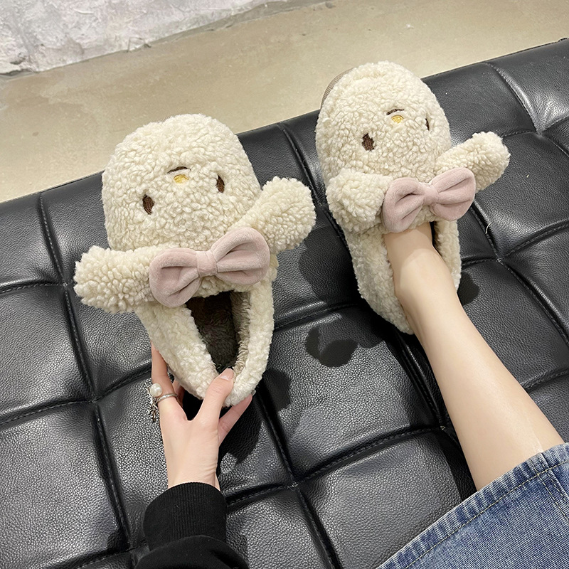 Dame Dame Fleece Plysj Slip-On Sommer Innendørs Utendørs Polstrede Memory Foam Tøfler Hussko_voghion.com