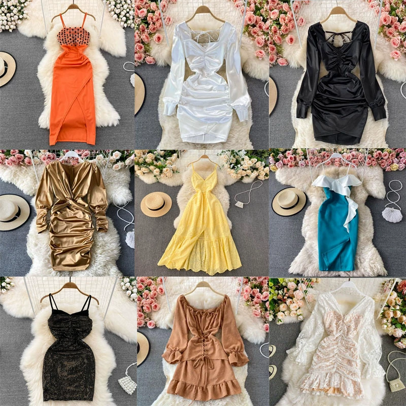 Женское вечернее платье, Bodycon для ночного клуба, многоцветное, размеры S–XXL, сборка и облегающий крой