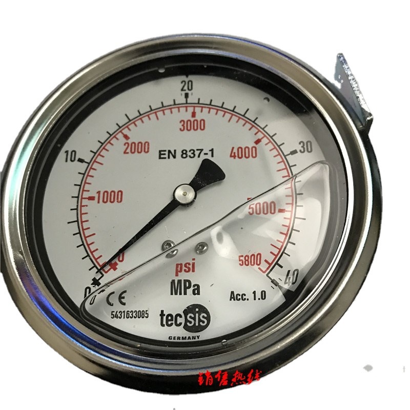 德国tecsis泰科斯不锈钢耐震压力表  63表径 P1454 0-25mpa