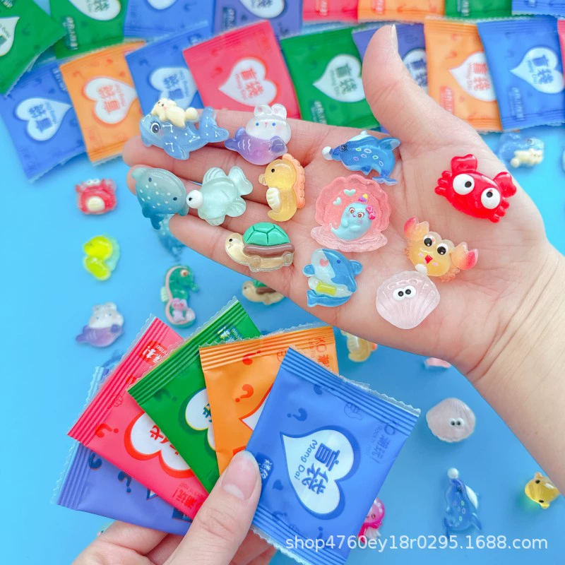 Светящийся симулятор морского осьминога Морская звезда животных серия сюрпризов разборка слепой мешок мультфильм смолы для украшения рабочего стола гаджет