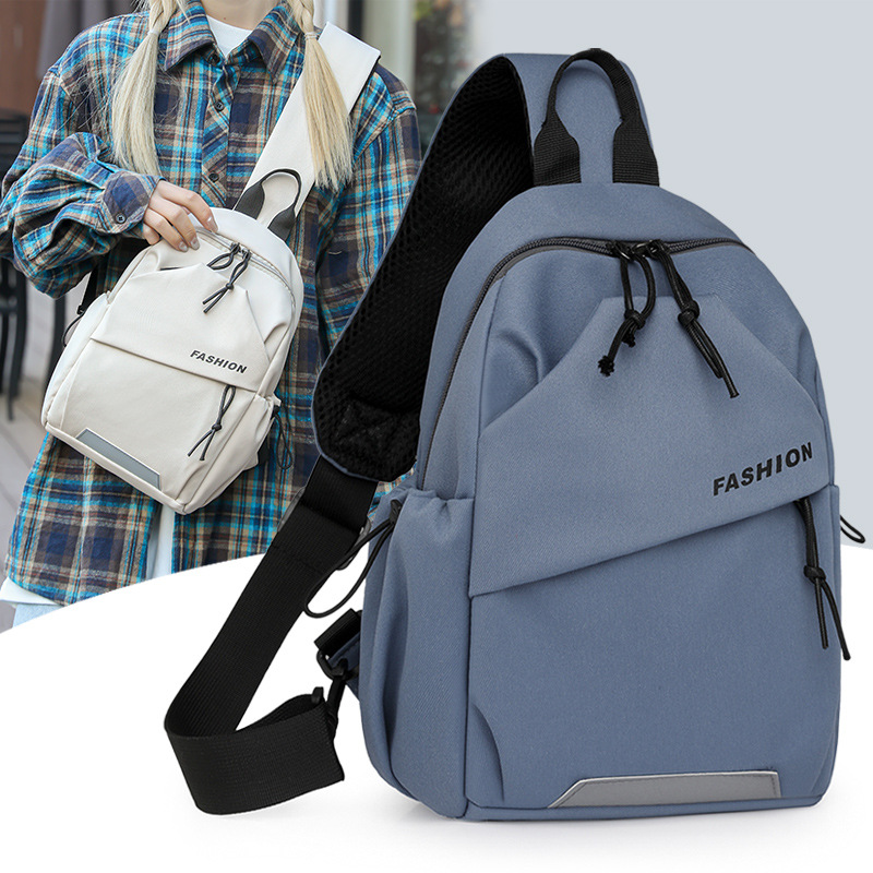 Nuevo cross-border mochila casual de tendencia femenina simple bolso de hombro portátil de gran capacidad de viaje bolso de pecho de moda