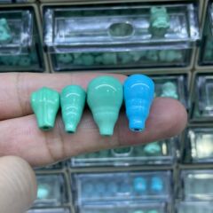 菱镁矿松石光面鲨鱼背三通配件手工diy文玩时尚配饰佛珠串珠饰品