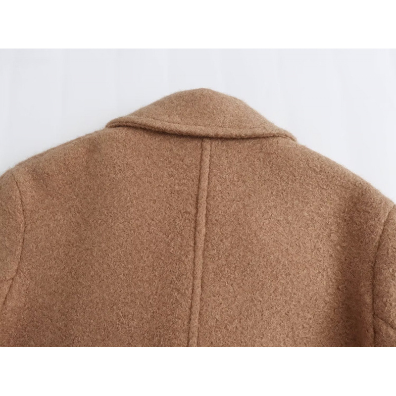 여성 국경 간 공급 도매 겨울 구슬 가죽 세트 칼라 긴 느슨한 모직 코트 코트 코트 KK5-6997