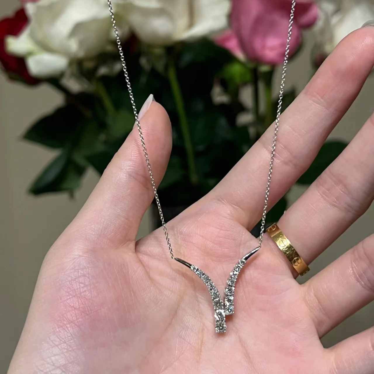 Elegante Diamantkette Für Damen - Funkelndes Halsschmuck-accessoire_voghion.com