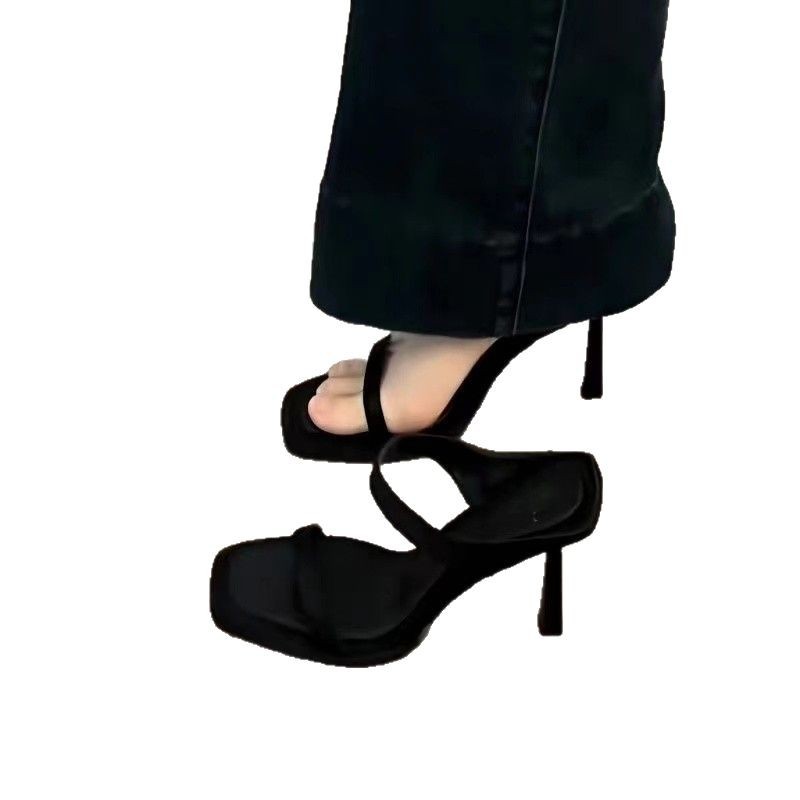 Internet Celebrity Thin High Heel One-Strap For Women Summer 2025 New Trendy Super Popular Elegant Socialite Open-Toe_vogvips.com