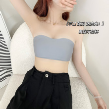 小胸聚拢显大无痕无肩带内衣隐形吊带抹胸无钢圈美背露肩文胸罩